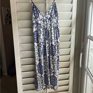 Nieves Lavi New York Blue Violet 100% Silk knee length Dress Size 2.